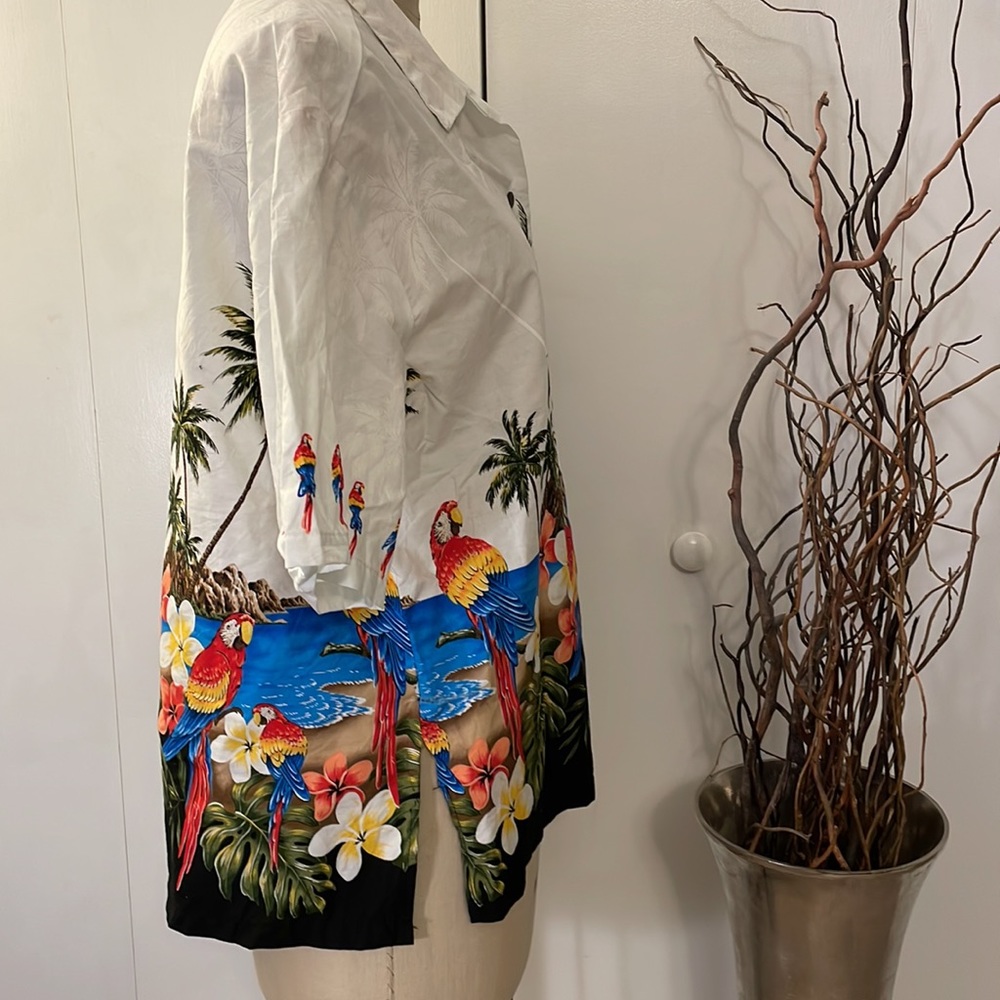 Pacific Legend Hawaiian Shirt Womens Short Sleeve Floral Made In Hawaii - Picture 5 of 7